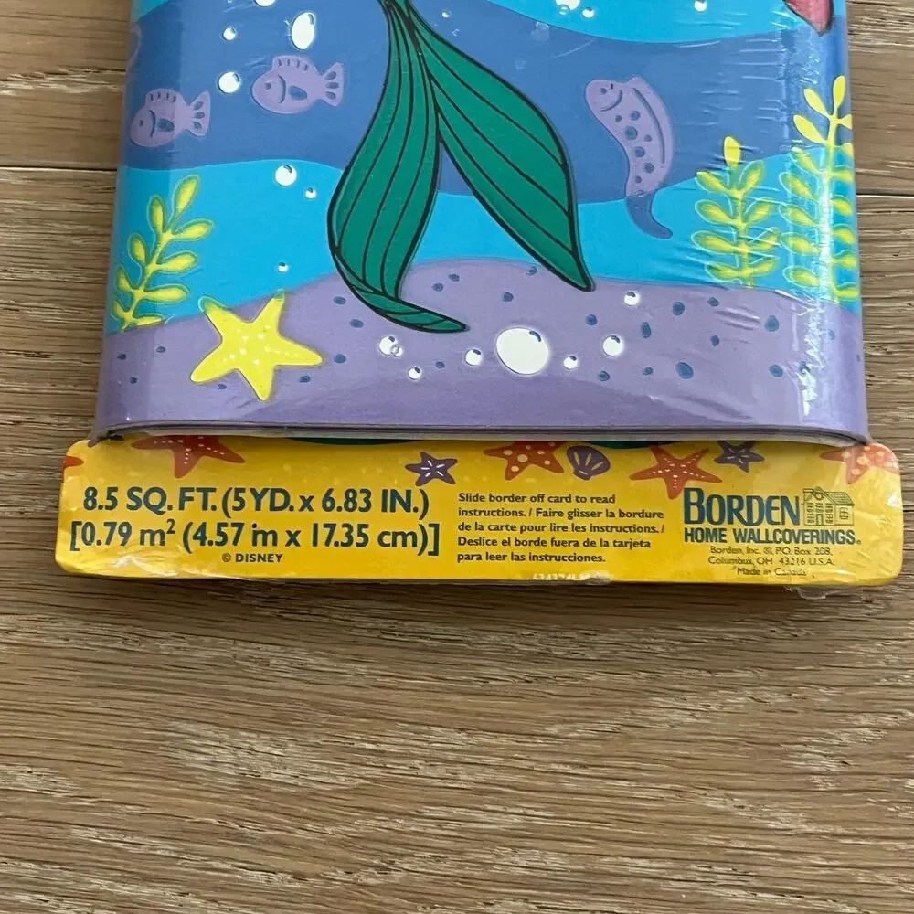 Disney The Little Mermaid Ariel Removable Self Stick Border Wall Decor Vintage